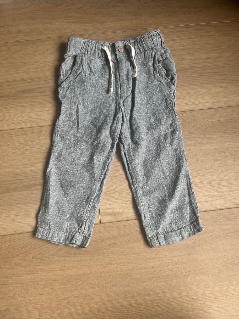 Rylee + Cru Light Grey Drawstring Casual Kids Pants